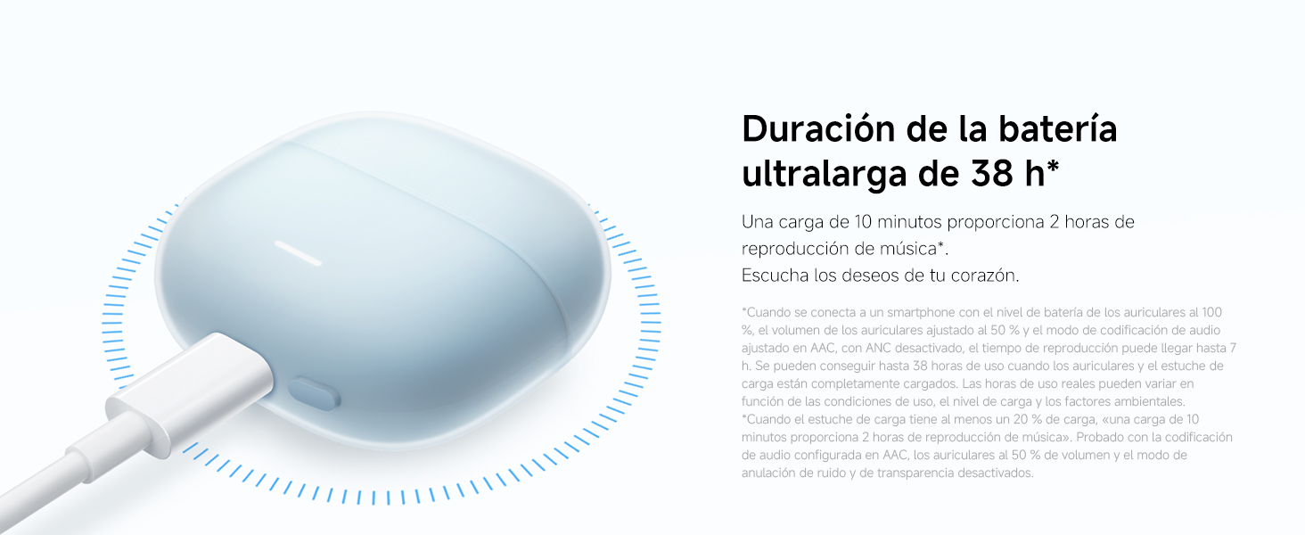 El texto dice «Plage de recharge ultrarapide de 25 V». Foto de primer plano del producto que muestra un dispositivo o componente de carga blanco.