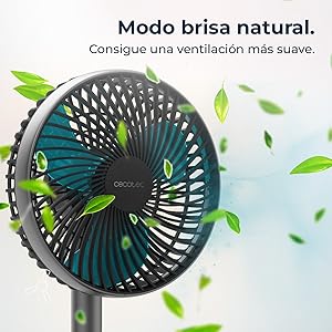 Ventilador de sobremesa de batería EnergySilence 4000 Portable Desk Dark