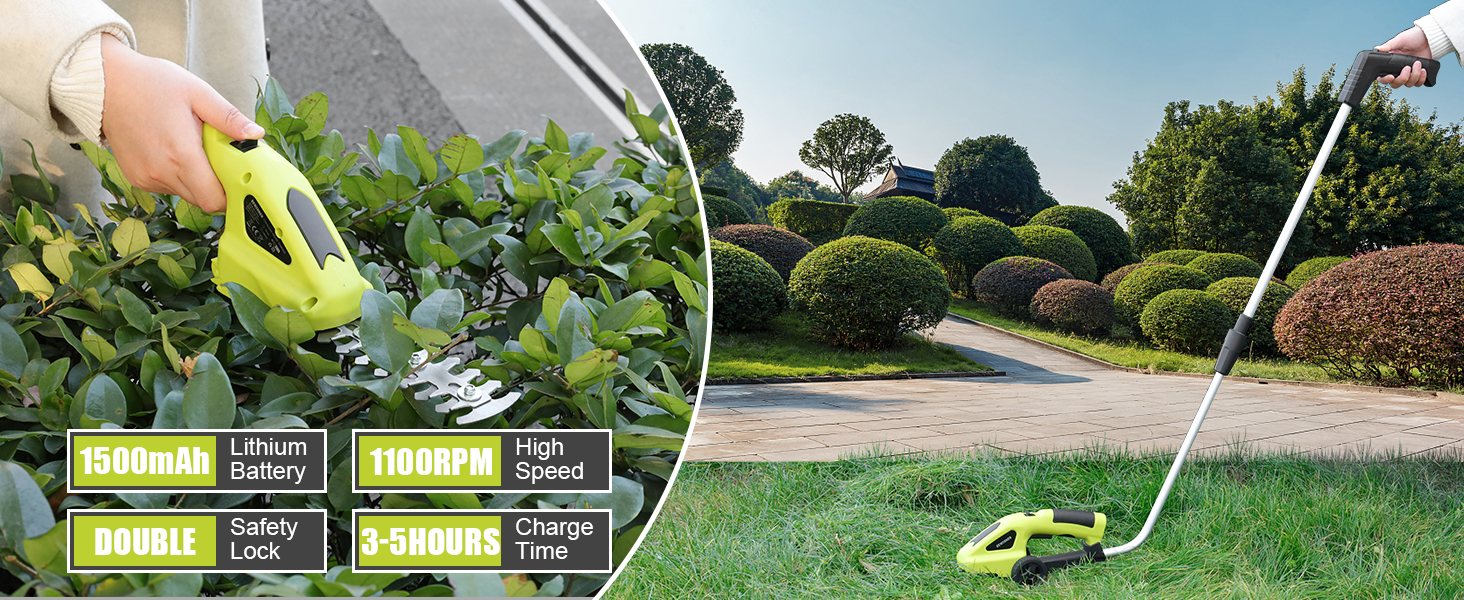 Tijeras Eléctricos de Jardín con Alargador