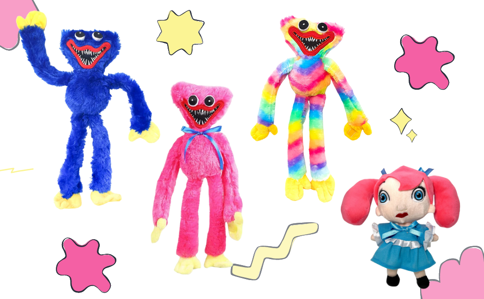 peluche, juego de terror, huggy wuggy, kissy missy, fábrica de juguetes, niños, boggie bot candy cat