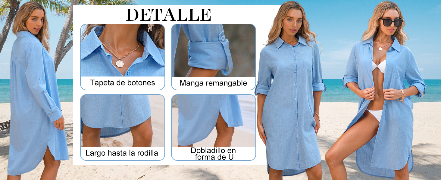 CMTOP Vestido Playa Mujer Verano Largos