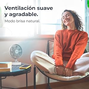 ventilador; ventilador de sobremesa; ventilador blanco; ventilador a batería; Ventilador Cecotec