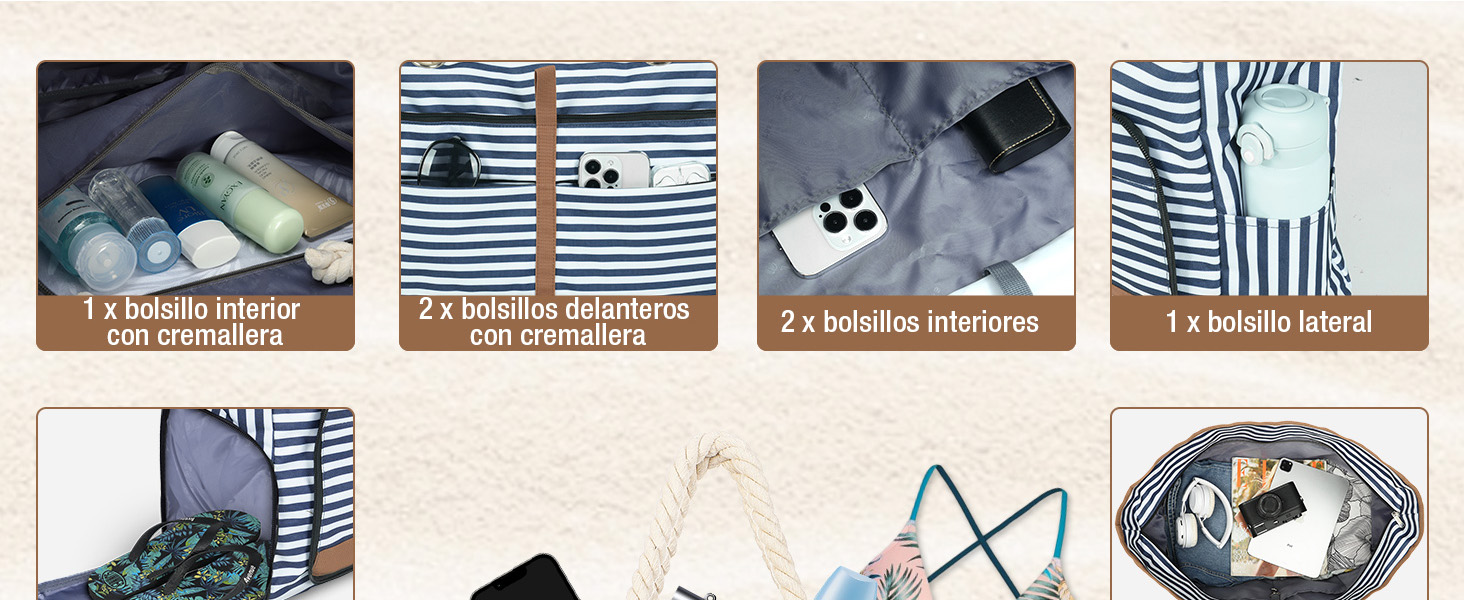 bolso playa mujer