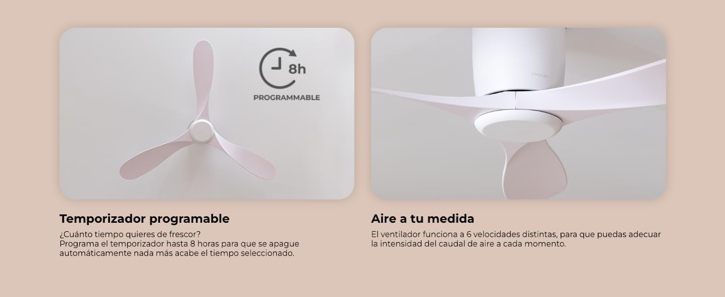 ventiladores de techo; ventiladores de techo con luz; lampara cecotec; EnergySilence Aero 570