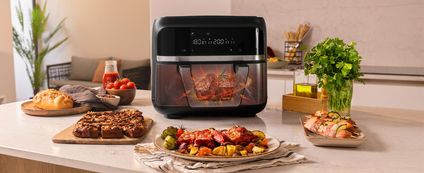 freidora de aire; freidora sin aceite; air fryer; Freidora Cecotec; Freidora 9 L; Cecofry Dual 9000