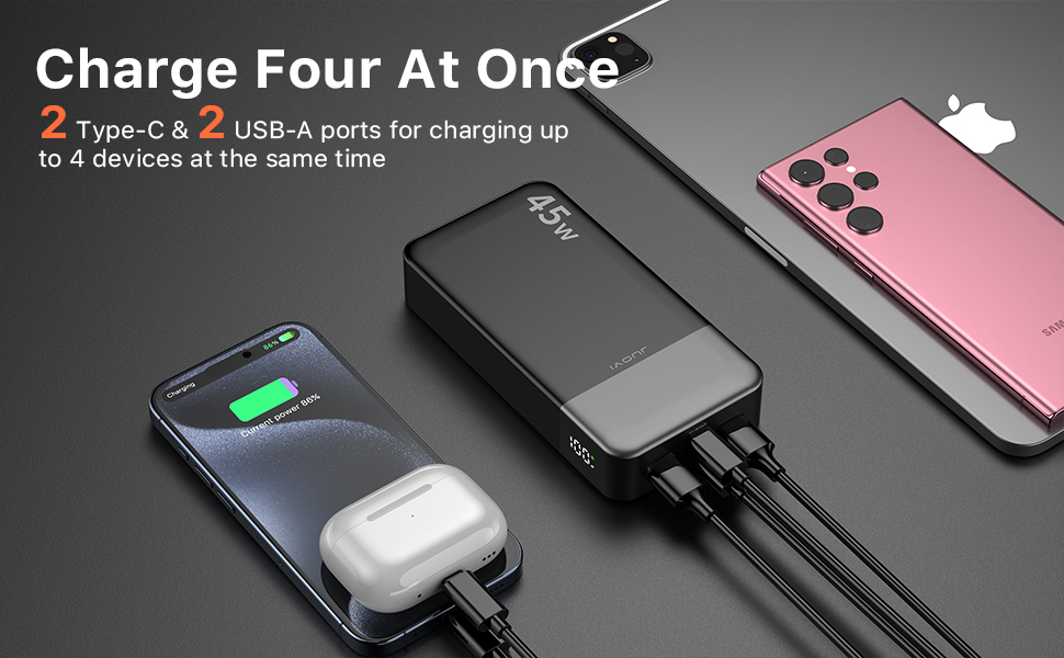 cargador portatil power bank samsung baterias externas para moviles power bank 45w bateria 20000mah