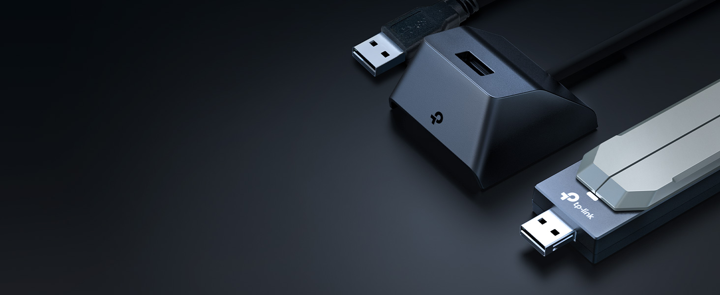 Archer TBE400UH - Adaptador USB Inalámbrico Wi-Fi 7 BE6500 de Alta Ganancia