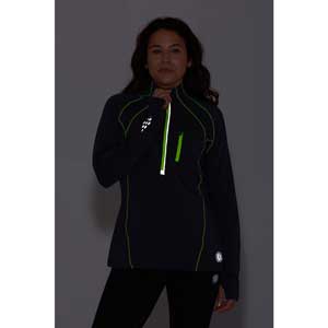 Camisa reflectante para correr de invierno para mujer