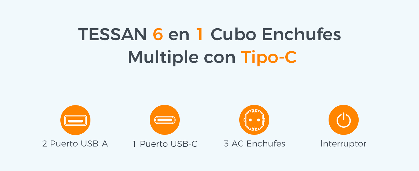 cubo enchufes con usb