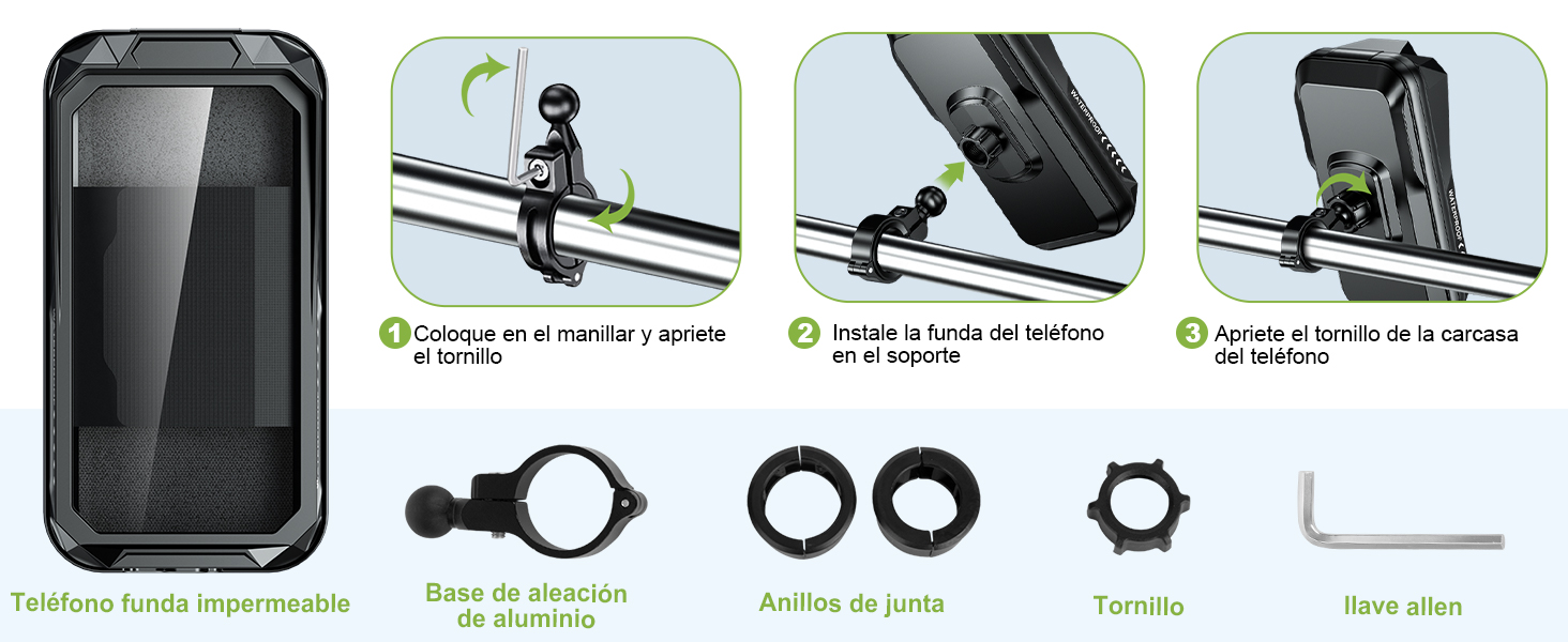 soporte movil moto scooter impermeable