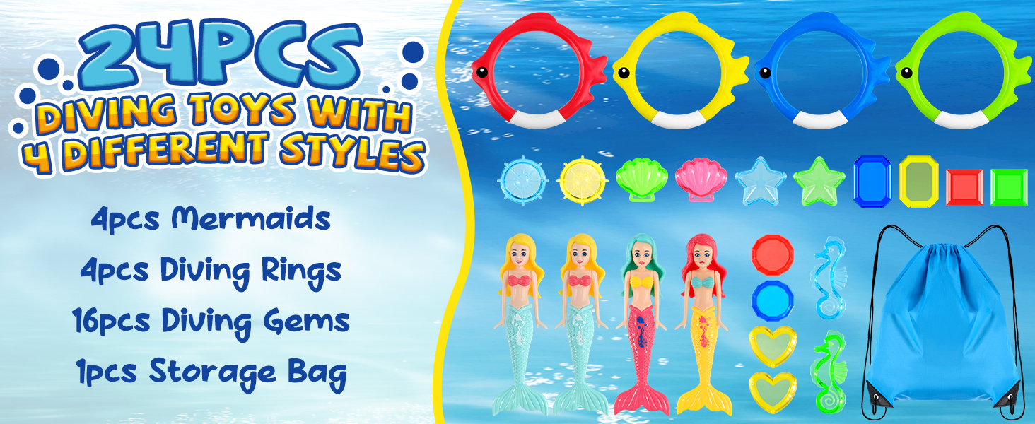juguetes de buceo, juguetes de buceo para niños, juguetes de piscina para niños, anillos de buceo