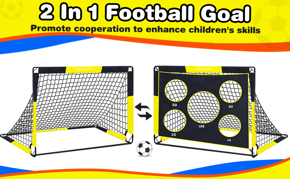 2 en 1 Pop Up Porterías de Fútbol