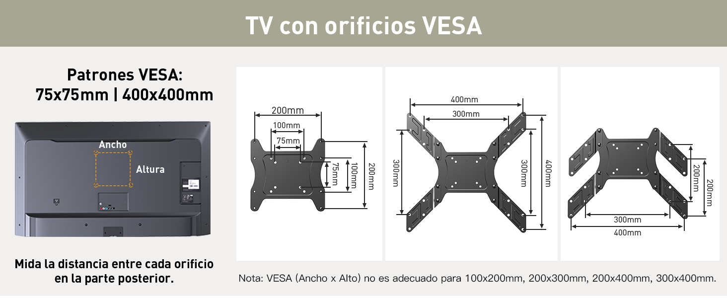 soporte tv pared