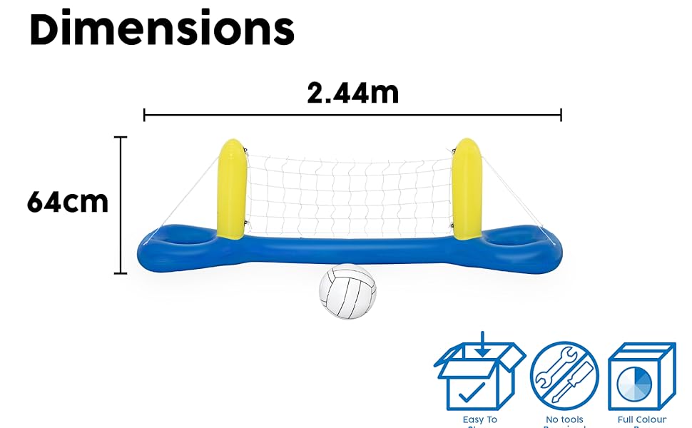 Red de voleibol de piscina, voleibol de agua, red de netball para piscina, juegos de piscina para niños, red inflable de la piscina