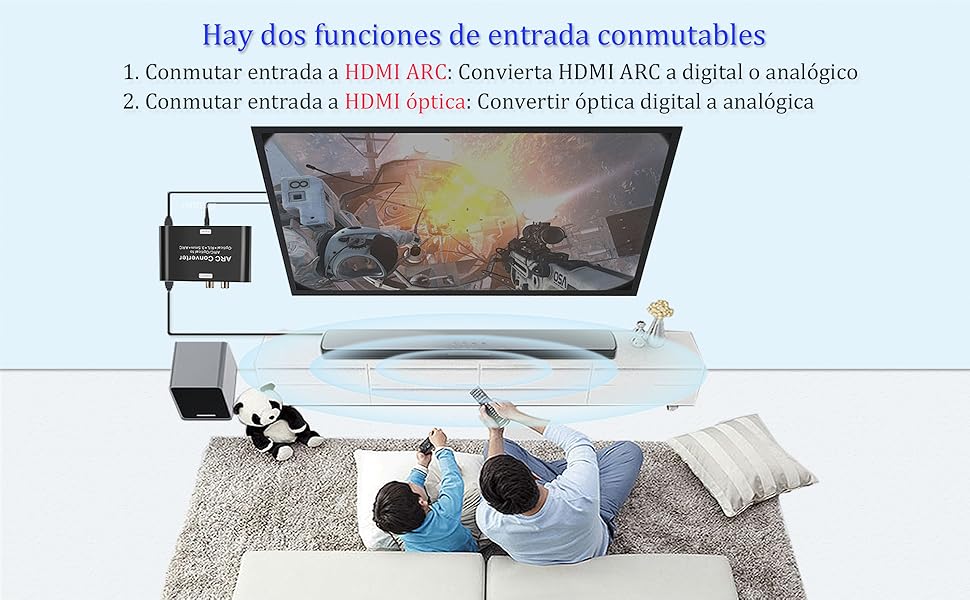 HDMI ARC Audio Adaptador Convertidor Extractor