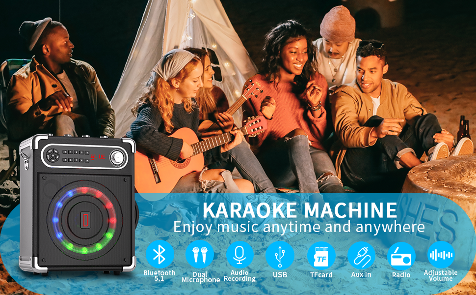 karaoke 2 microfonos inalambricos karaoke infantil portail partybox bluetooth karaoke