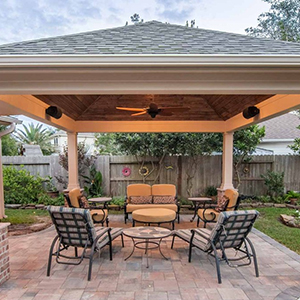 altavoz exterior patio