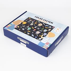 Packaging con los nombres de los planetas del sistema solar