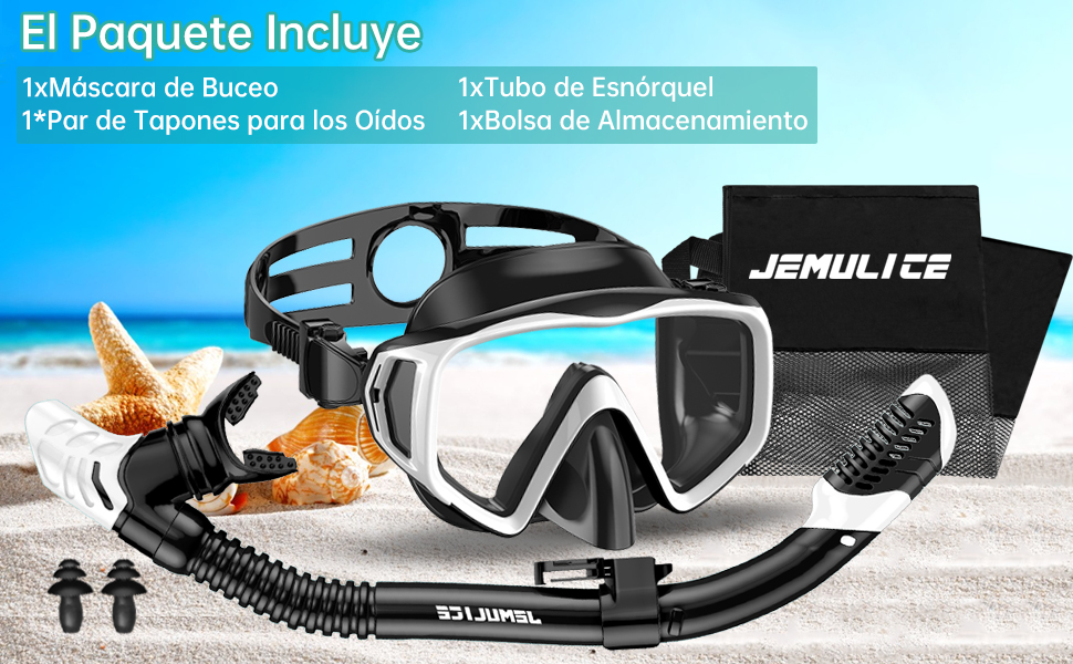 Gafas y Tubo de Snorkel Set para Adulto
