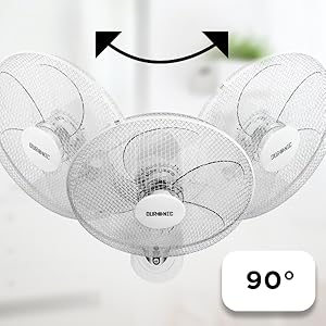 ventilador de pared oscilante