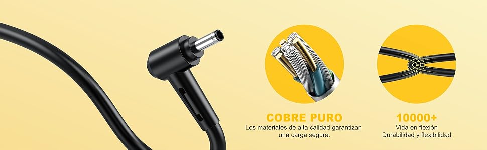 Cargador ASUS Zenbook con cables de buena calidad