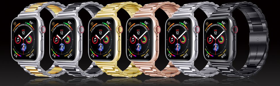 Metal de Acero Inoxidable Correas para Apple Watch