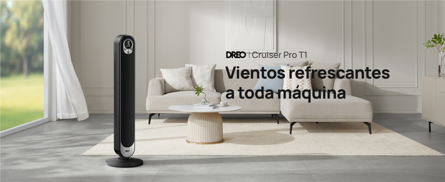 Dreo Ventilador Silencioso de Torre con Mando a Distancia