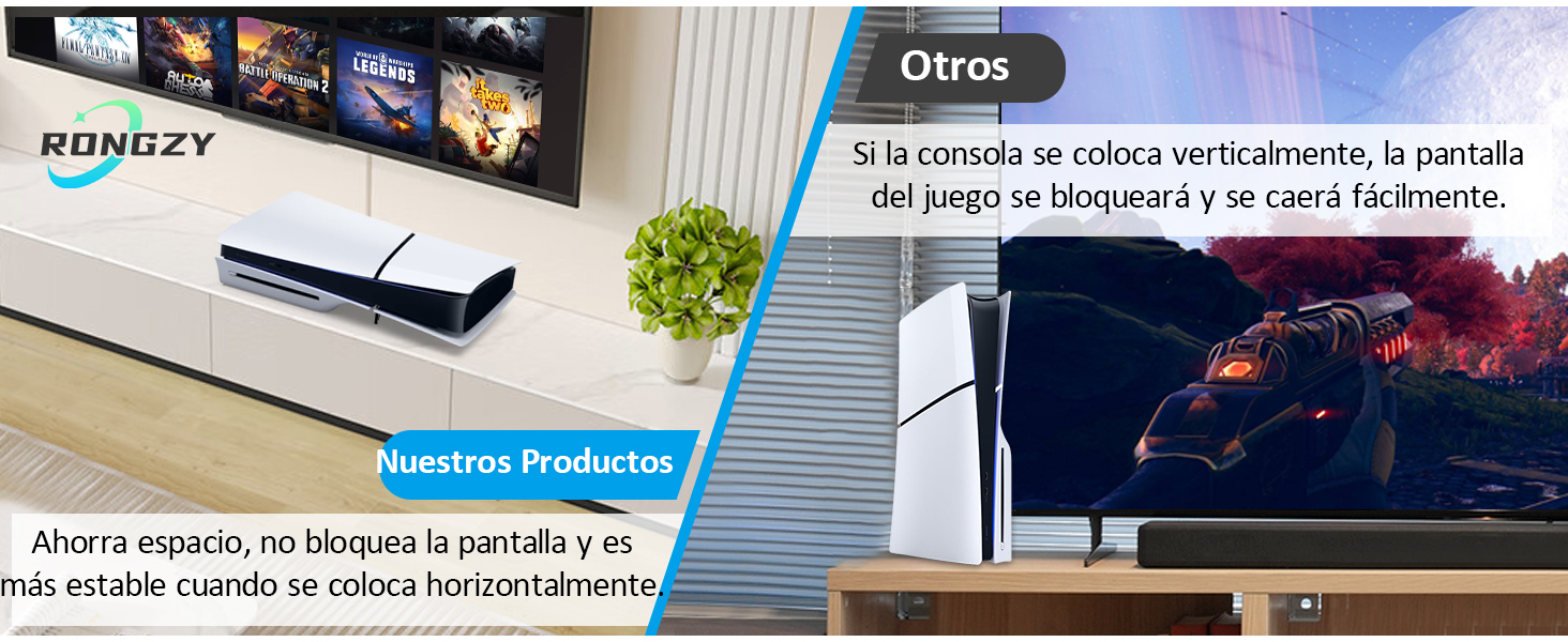 Soporte Horizontal para Playstation 5 Slim （ Disc Edition)