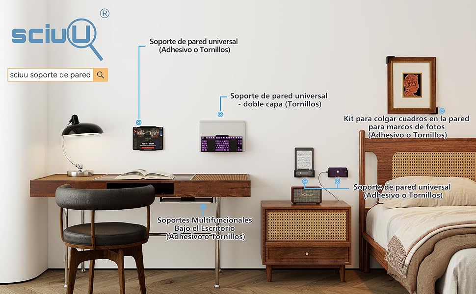 sciuU Soporte de Pared Universal - all wall mount