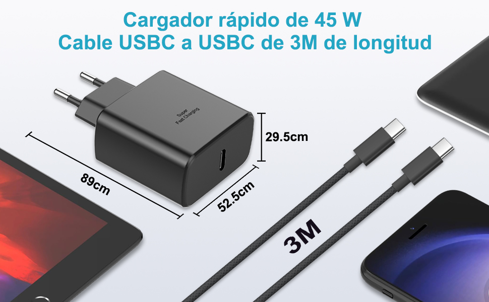 cargador Sam-sung carga rápida