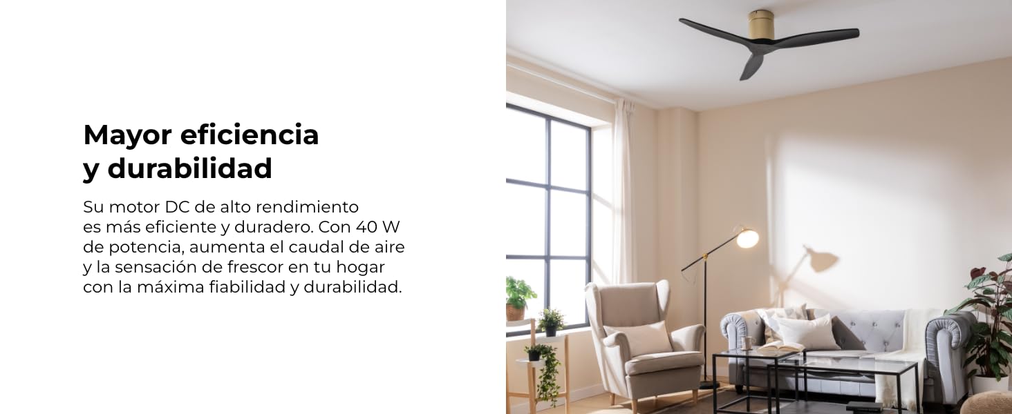 ventilador de techo con luz led ventiladores lampara aspas silencioso dormitorio Cecotec ceiling fan