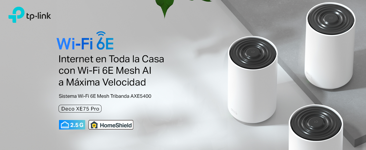 DECO XE75 Pro (3 PACK) - Sistema Tri-Banda Mesh Wi-Fi 6E AXE5400