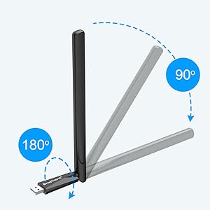 Ajusta la antena externa de este WiFi USB de Linux para obtener señales inalámbricas óptimas