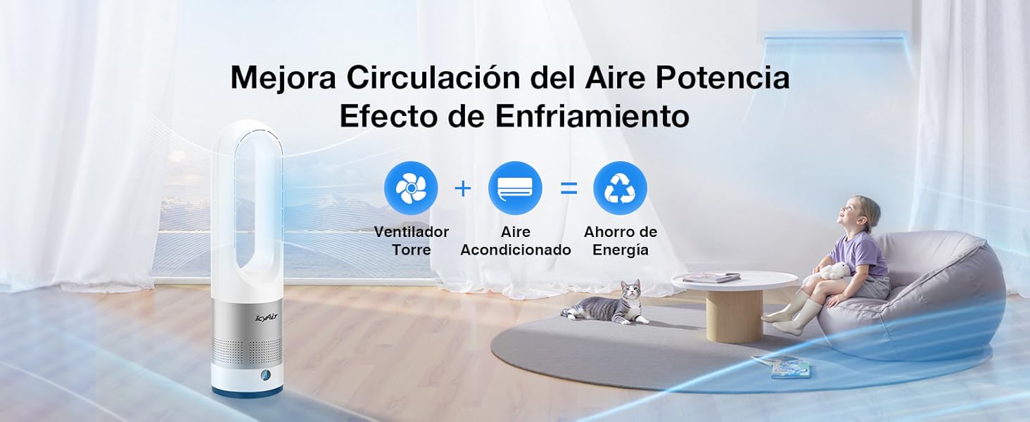 Ventilador de Torre sin Aspas de 55cm