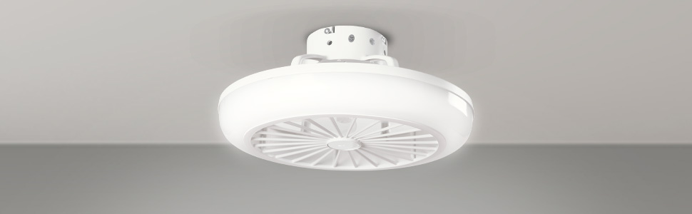 Ventilador de Techo 36W 1800Lm Iluminación LED CCT Variable Control Remoto 50.000H