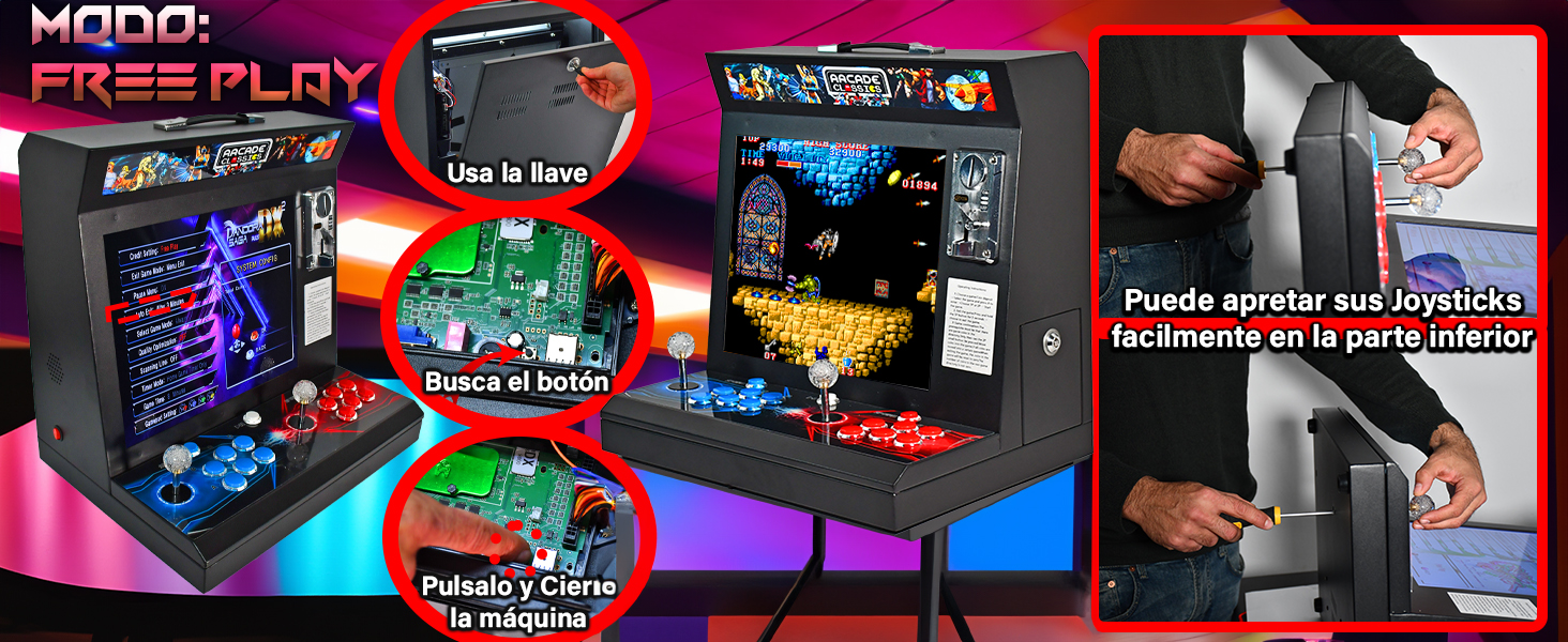 maquina recreativa, retro consola, maquina arcade,retro consola stick