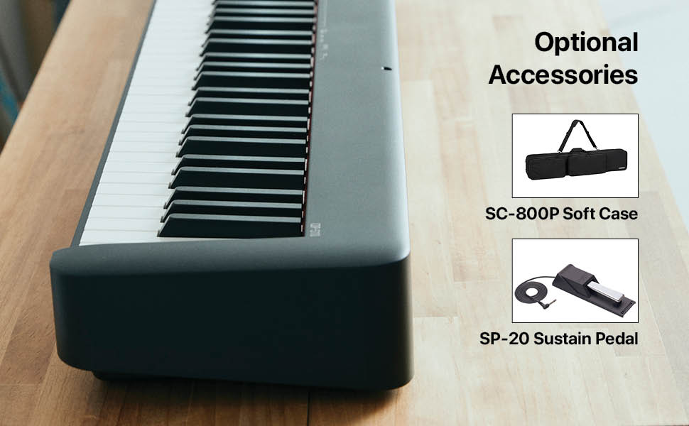 Accesorios opcionales disponibles: Funda blanda SC-800P y pedal de apoyo SP-20