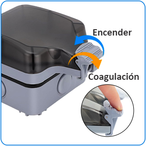 Enchufe Estanco IP66 Enchufe Exterior Impermeable con Interruptor