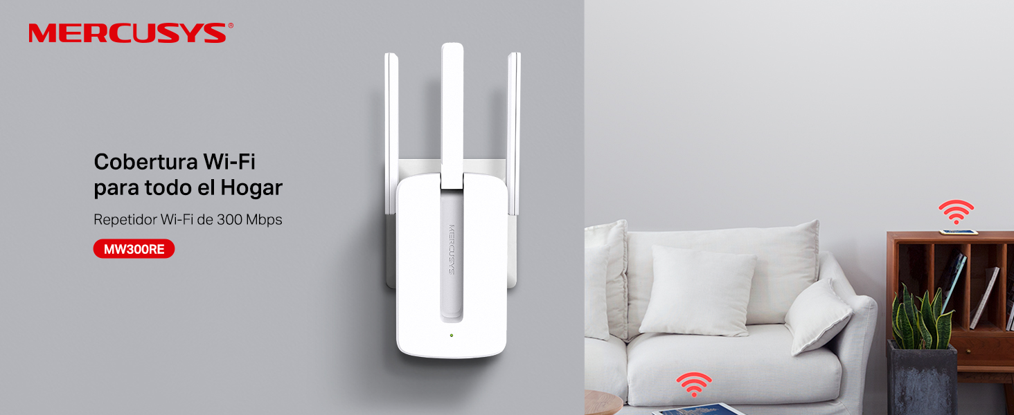 MW300RE - Extensor de Cobertura Wi-Fi 300Mbps