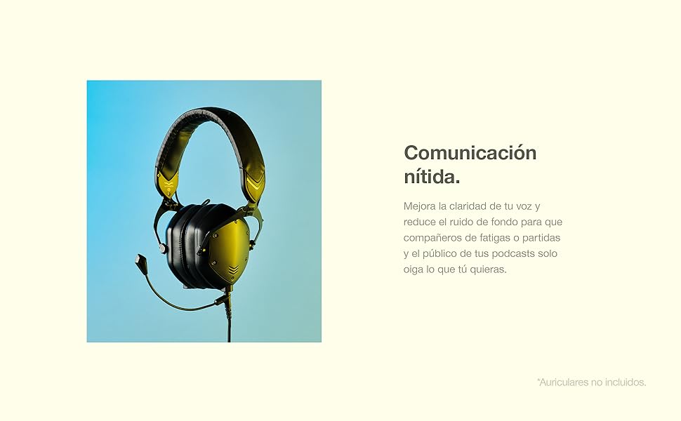 Música; Audio; Auriculares con micro; Ruido de fondo reducido; Gaming; Podcast; Claridad;